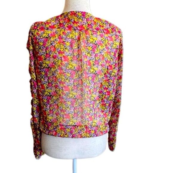 The East Order Freya Blouse Long Sleeve Floral Sheer Romantic Floral SZ XS - Picture 3 of 15